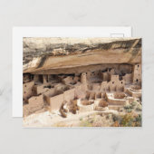 コロラド州メサヴェルデ国立公園のクリフパレス ポストカード (正面/裏面)