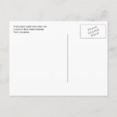 コロラド州メサ・ヴェルデNPのロックでCollated Lizard ポストカード (裏面)