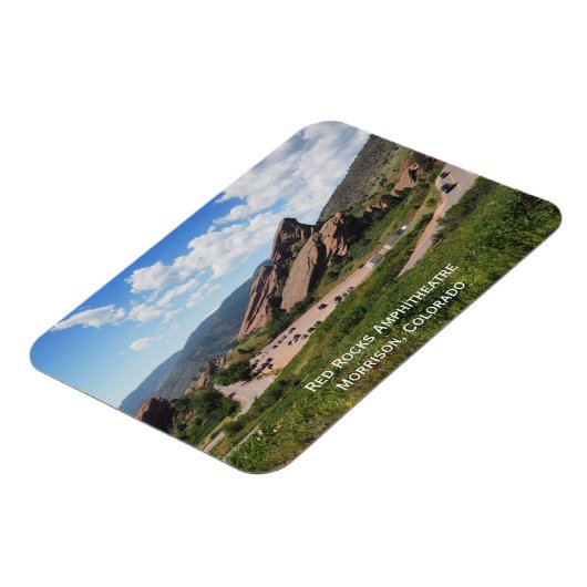 コロラド州モリソンにある赤い岩アンピシアター マグネット (左側)