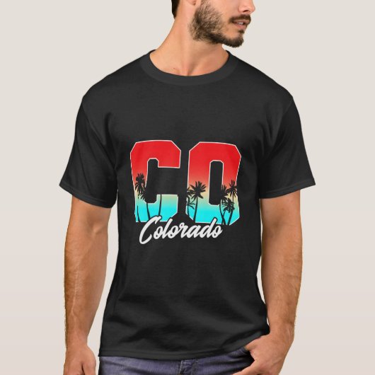 コロラド州ヤシの木の州 Tシャツ (正面)