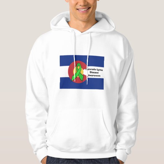 コロラド州ライム病啓発Tシャツ パーカ (正面)