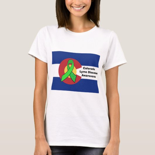 コロラド州ライム病啓発Tシャツ Tシャツ (正面)