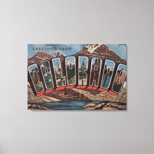 コロラド州ラージレターシーンコロラド キャンバスプリント (正面)