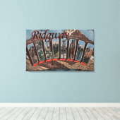 コロラド州リッジウェイ – Large Letter Scenes キャンバスプリント (インサイチュ (ウッドフロア))