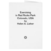 コロラド州レッドロックパークで運動するカード (裏面)