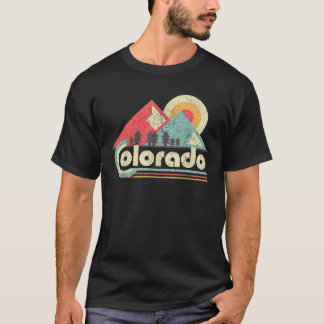 コロラド州レトロヴィンテージ動揺して国旗 Tシャツ