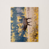 コロラド州ロッキーマウンテン国立公園のエルク ジグソーパズル (縦)