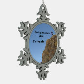 コロラド州ロッキーマウンテン スノーフレークピューターオーナメント (左)