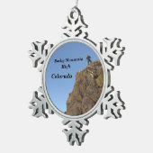 コロラド州ロッキーマウンテン スノーフレークピューターオーナメント (右)