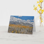 コロラド州ロッキー山脈の秋の色とポプラの木 カード (黄色い花)
