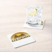 コロラド州ヴィンテージ旅行 スクエアペーパーコースター (インサイチュ)