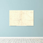 コロラド州三角測量の地図 キャンバスプリント (インサイチュ (ウッドフロア))