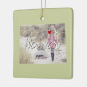 コロラド州写真の挿入と町名 セラミックオーナメント (左)