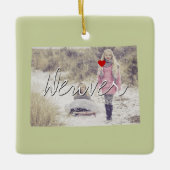 コロラド州写真の挿入と町名 セラミックオーナメント (正面)