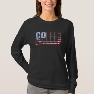 コロラド州出身アメリカ国旗愛国ゴル Tシャツ