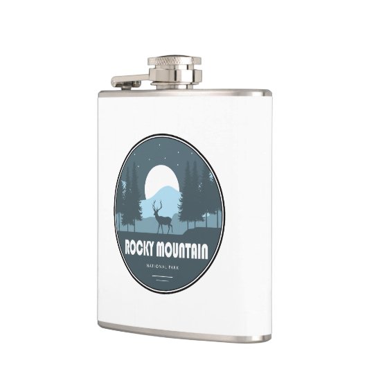 コロラド州北部にあるロッキーマウンテン国立公園の鹿 フラスク (左)