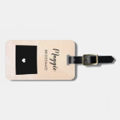 コロラド州地図ラゲッジタグ、ウェディングパーティーへようこそ ラゲッジタグ (正面横)