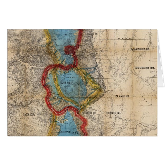 コロラド州地図 (正面横)