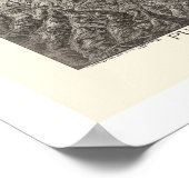 コロラド州地形図1894 ポスター (角)