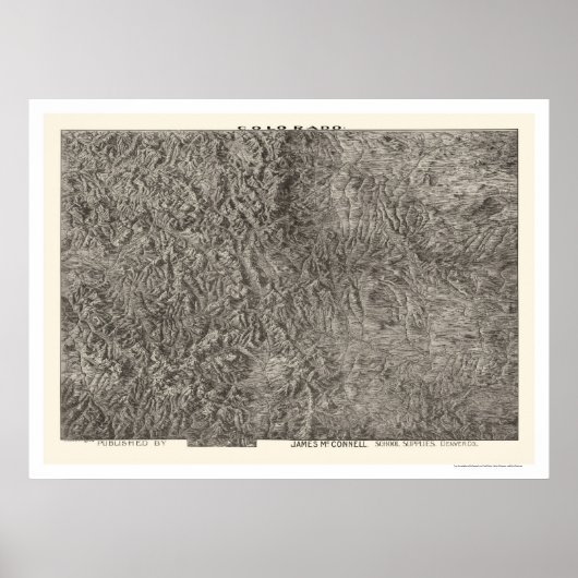 コロラド州地形図1894 ポスター (正面)