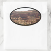 コロラド州天然記念物の風光明媚なオーバルステッカー 楕円形シール (バッグ)