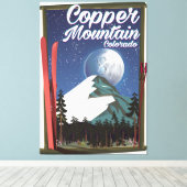 コロラド州旅行ポスターCopper Mountain キャンバスプリント (インサイチュ (ウッドフロア))