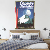 コロラド州旅行ポスターCopper Mountain キャンバスプリント (インサイチュ (寝室))