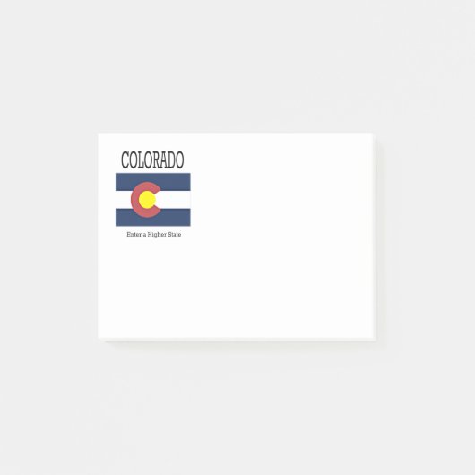 コロラド州旗とスローガン ポストイット (正面)
