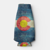 コロラド州旗とレトロなヴィンテージを見る ボトルクーラー (正面)