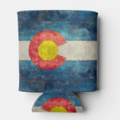 コロラド州旗とレトロなヴィンテージを見る 缶クーラー (裏面)