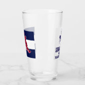 コロラド州旗のスノーボーダー タンブラーグラス (左)