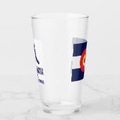 コロラド州旗のスノーボーダー タンブラーグラス (右)