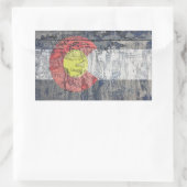 コロラド州旗の付いた壁 長方形シール (バッグ)