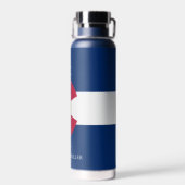 コロラド州旗の個人用名（ホットまたはコールド） ウォーターボトル (背面)