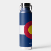 コロラド州旗の個人用名（ホットまたはコールド） ウォーターボトル (正面)