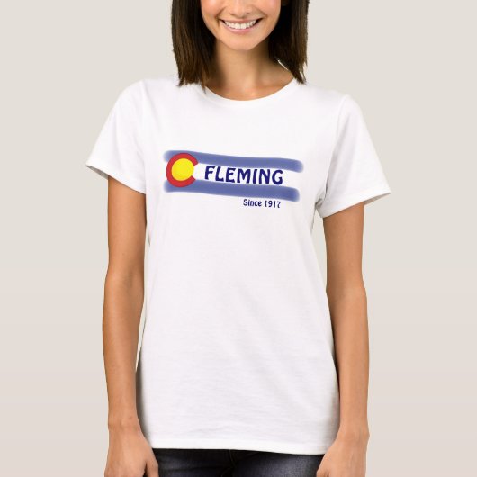 コロラド州旗の女性ティー Tシャツ (正面)
