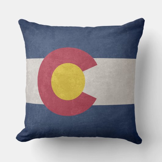 コロラド州旗の枕をミュート色 クッション (正面)