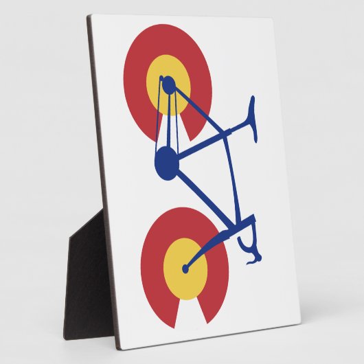 コロラド州旗の自転車 フォトプラーク (側面)