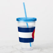 コロラド州旗を持つ愛国的なアクリルタンブラー アクリルタンブラー (左)