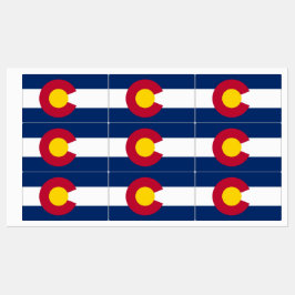 コロラド州旗を持つ愛国的なラベル州 ラベル