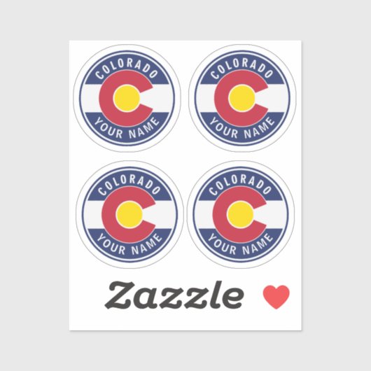コロラド州旗アイコン シール (シート)