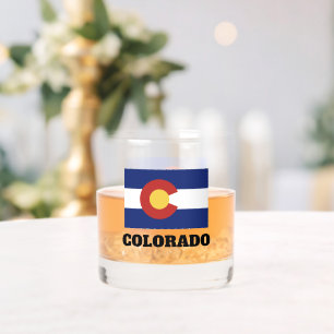 コロラド州旗ウイスキーパーソナライズされたグラス ウイスキーグラス