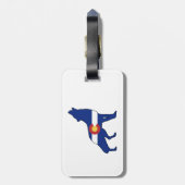 コロラド州旗ウルフ ラゲッジタグ (裏面縦)