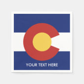 コロラド州旗カスタムパーティーナプキン スタンダードカクテルナプキン (正面)