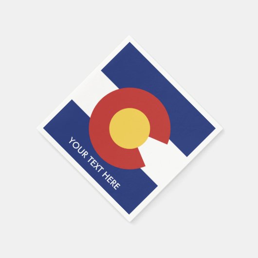 コロラド州旗カスタムパーティーナプキン スタンダードカクテルナプキン (角)