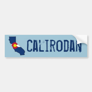 コロラド州旗カリフォルニア州アウトラインバンパーステッカー バンパーステッカー