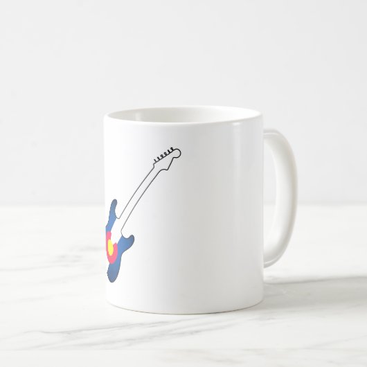 コロラド州旗ギターコーヒーマグ コーヒーマグカップ (正面右)