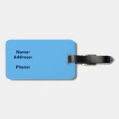 コロラド州旗スキー（ばちゃばちゃ）跳ねるラゲッジタグ ラゲッジタグ (裏面横)