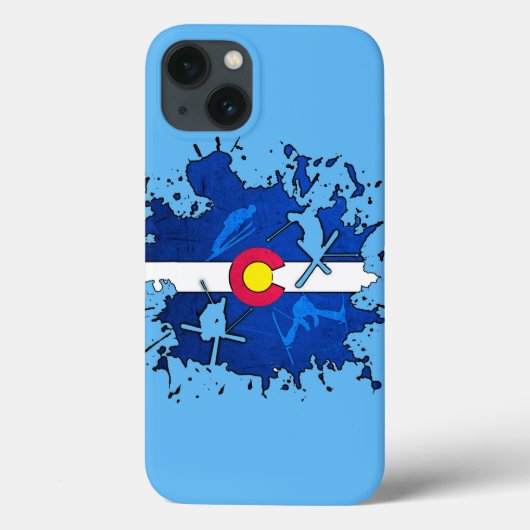 コロラド州旗スキー（ばちゃばちゃ）跳ねるiphone 6タフケース Case-Mate iPhoneケース (裏面)