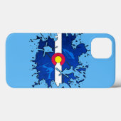 コロラド州旗スキー（ばちゃばちゃ）跳ねるiphone 6タフケース Case-Mate iPhoneケース (裏面 (横))